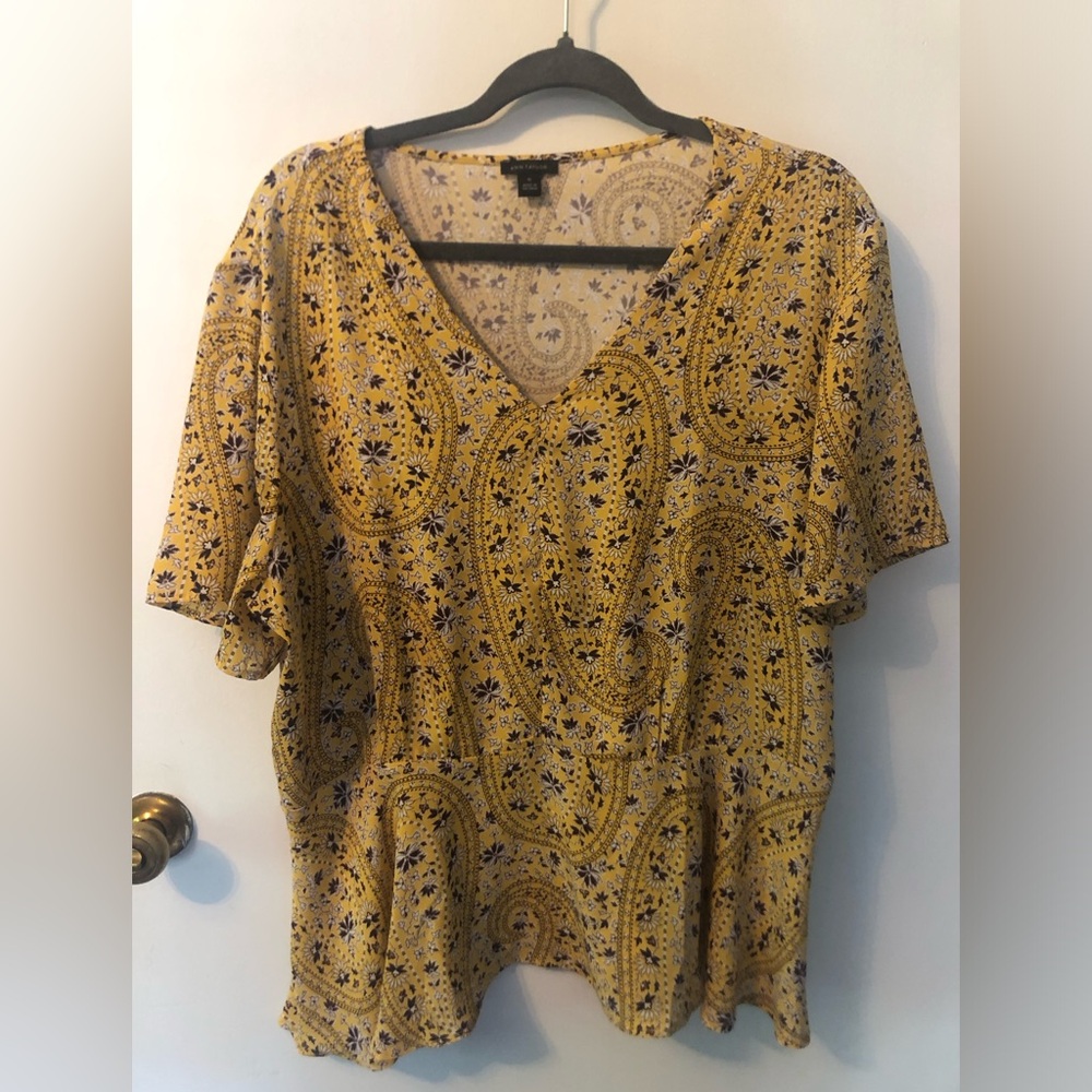 Ann Taylor XL short sleeved blouse